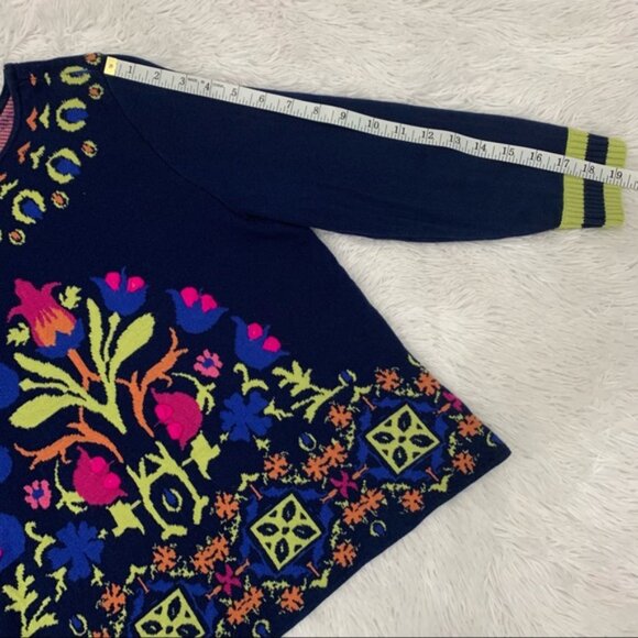 Anthropologie onogram loral ntarsia weater - Picture 16 of 16